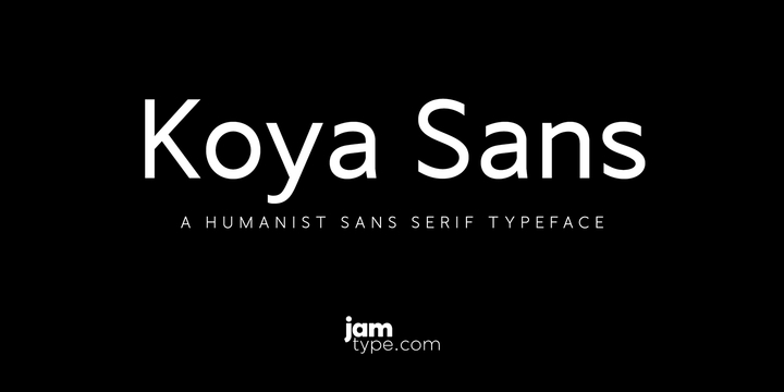 Beispiel einer Koya Sans-Schriftart